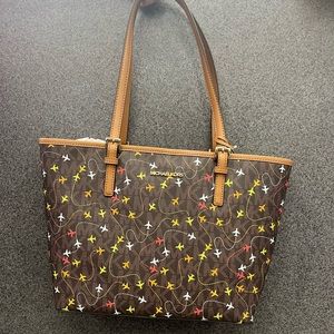 New! Michael Kors airplane travel print jet set